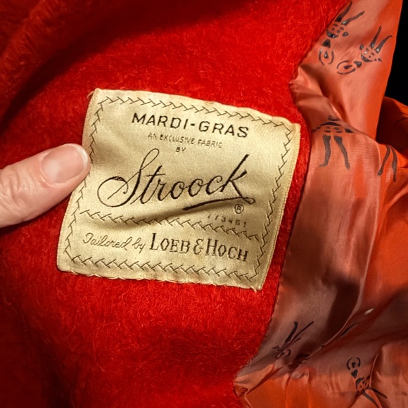 Vintage Elegant Red mohair? Women's Coat - Picture 6 of 15